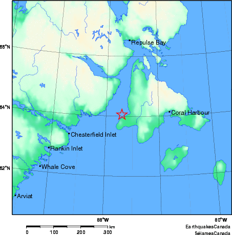 Map of Earthquake Area