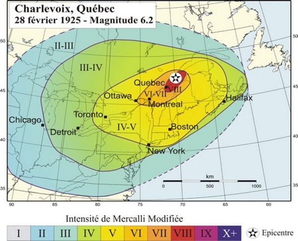 Carte des isoséistes