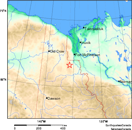 carte des environs du séisme