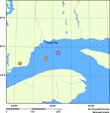 carte des séismes historiques de magnitude 5,0 et plus.  Détails dans le tableau de données ci-dessous