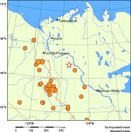carte des séismes historiques de magnitude 5,0 et plus. Détails dans le tableau de données ci-dessous