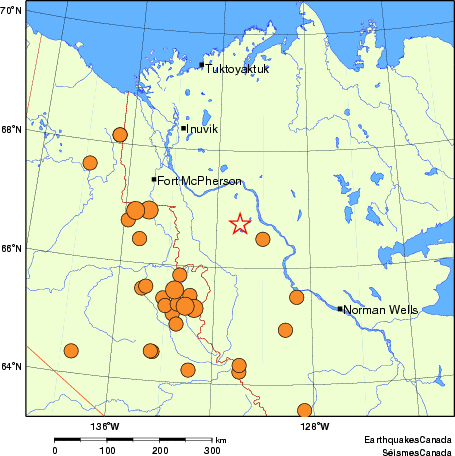 carte des séismes historiques de magnitude 5,0 et plus. Détails dans le tableau de données ci-dessous