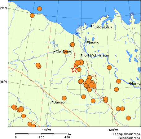 carte des séismes historiques de magnitude 5,0 et plus. Détails dans le tableau de données ci-dessous
