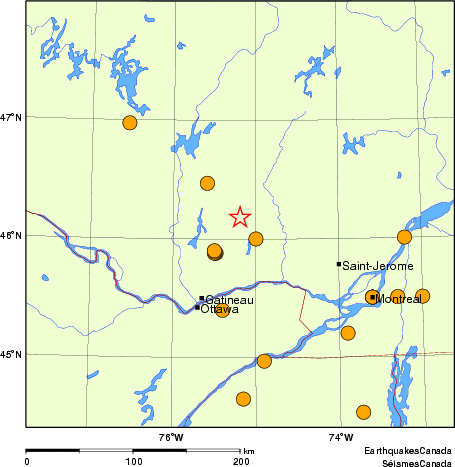 carte des séismes historiques de magnitude 5,0 et plus. Détails dans le tableau de données ci-dessous