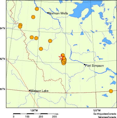 carte des séismes historiques de magnitude 5,0 et plus. Détails dans le tableau de données ci-dessous