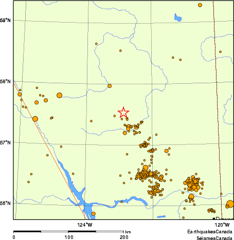 carte des des séismes de magnitude 2,0 et plus depuis 2000
