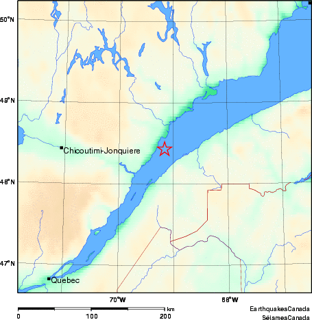 carte des environs du séisme