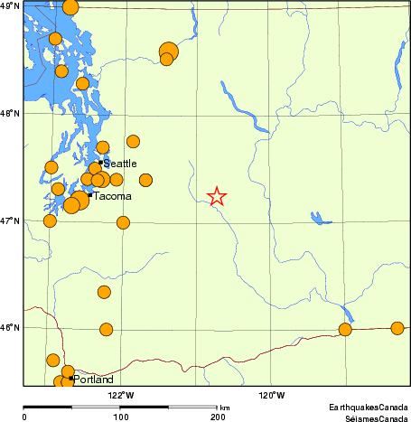 carte des séismes historiques de magnitude 5,0 et plus. Détails dans le tableau de données ci-dessous