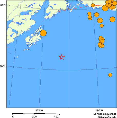 carte des séismes historiques de magnitude 5,0 et plus. Détails dans le tableau de données ci-dessous