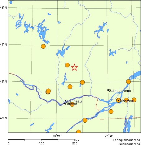 carte des séismes historiques de magnitude 5,0 et plus. Détails dans le tableau de données ci-dessous