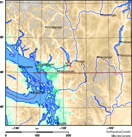 carte des environs du séisme