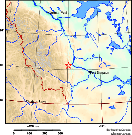 carte des environs du séisme