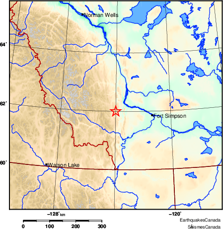 carte des environs du séisme