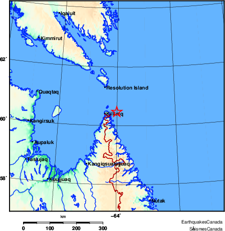 carte des environs du séisme