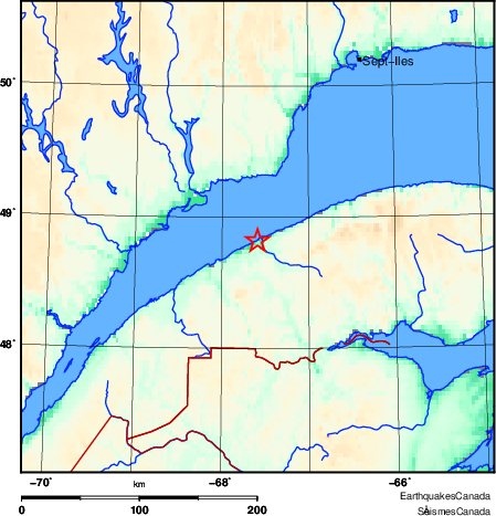 carte des environs du séisme