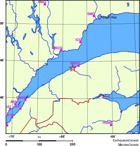 carte des localisations des stations sismologiques locales