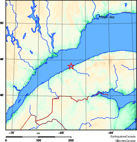 carte des environs du séisme