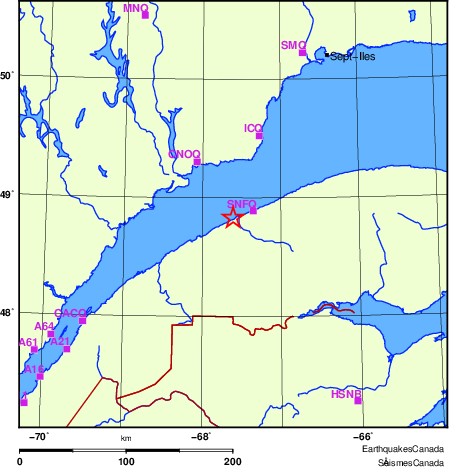 carte des localisations des stations sismologiques locales