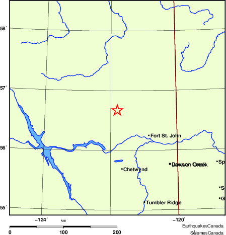 carte des endroits près de l'épicentre