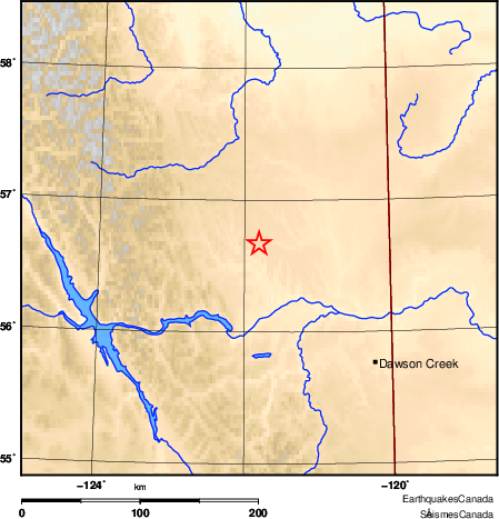 carte des environs du séisme