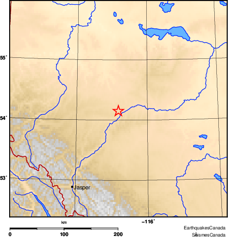 carte des environs du séisme