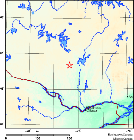 carte des environs du séisme