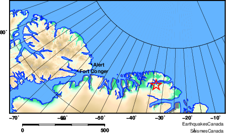 carte des environs du séisme