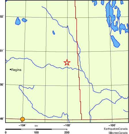carte des séismes historiques de magnitude 5,0 et plus.  Détails dans le tableau de données ci-dessous