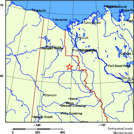 carte des endroits près de l'épicentre