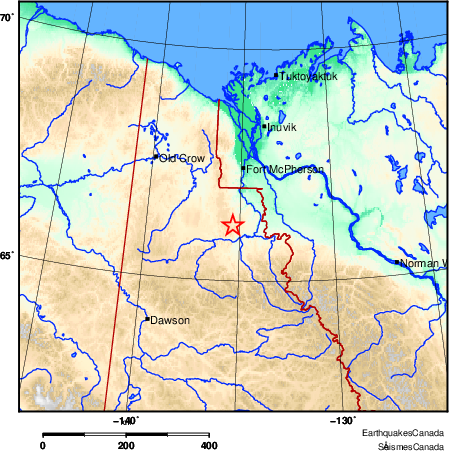 carte des environs du séisme