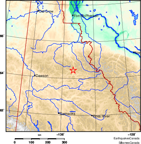 carte des environs du séisme