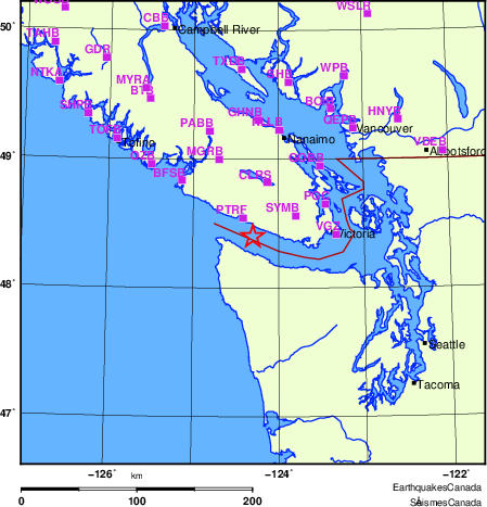 carte des localisations des stations sismologiques locales