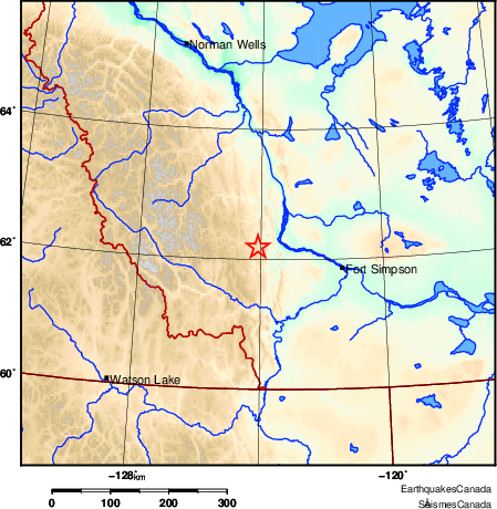 carte des environs du séisme
