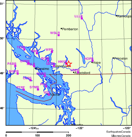 carte des localisations des stations sismologiques locales