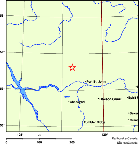 carte des endroits près de l'épicentre