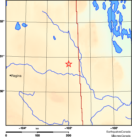 carte des environs du séisme