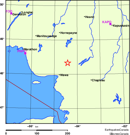 carte des localisations des stations sismologiques locales