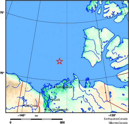 carte des environs du séisme