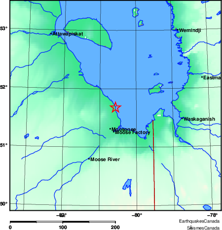 carte des environs du séisme