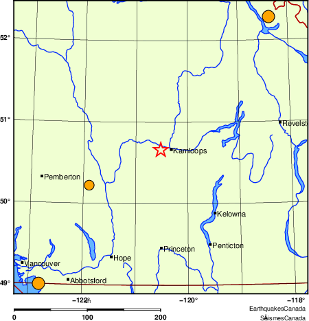 carte des séismes historiques de magnitude 5,0 et plus. Détails dans le tableau de données ci-dessous