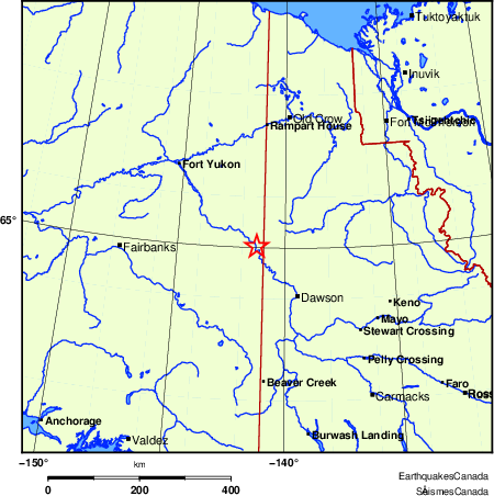 carte des endroits près de l'épicentre