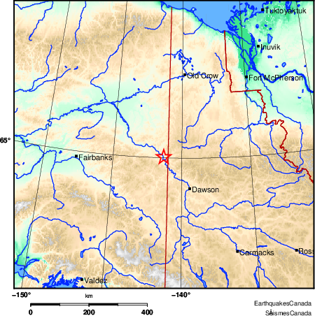 carte des environs du séisme