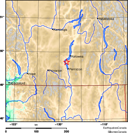 carte des environs du séisme
