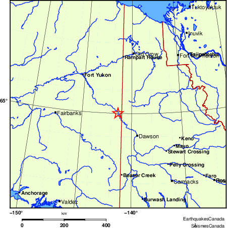 carte des endroits près de l'épicentre