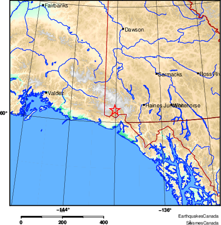 carte des environs du s&eacute;isme