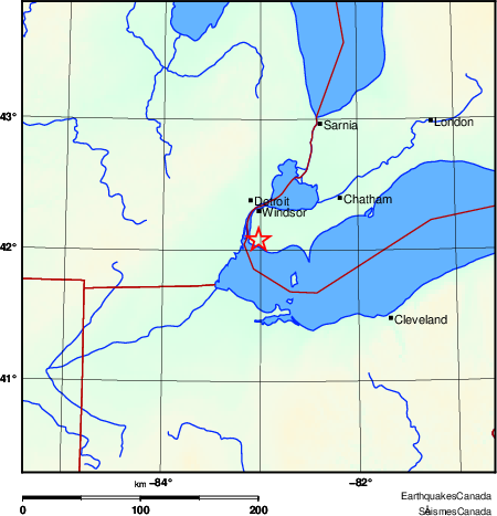 carte des environs du s&eacute;isme