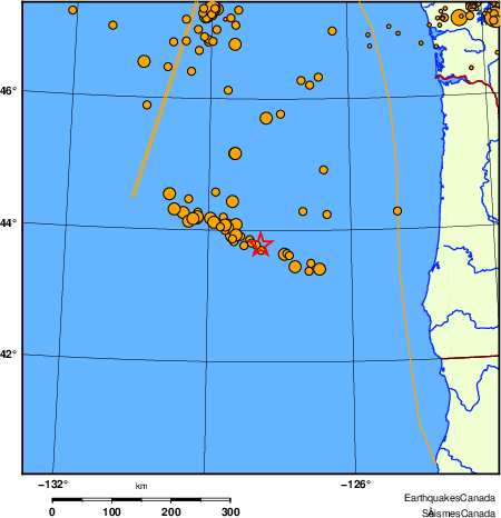 carte des des s&eacute;ismes de magnitude 2,0 et plus depuis 2000