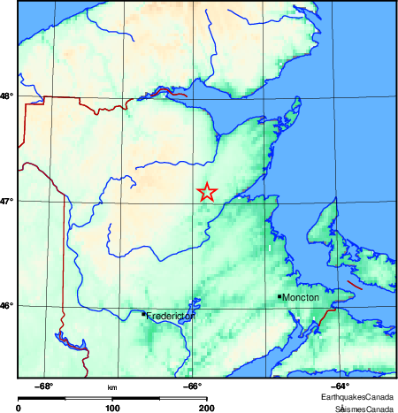 carte des environs du s&eacute;isme