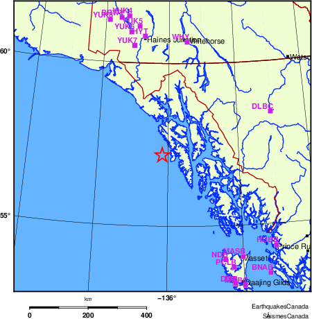 carte des localisations des stations sismologiques locales