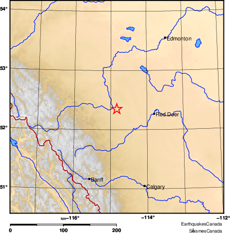 carte des environs du s&eacute;isme
